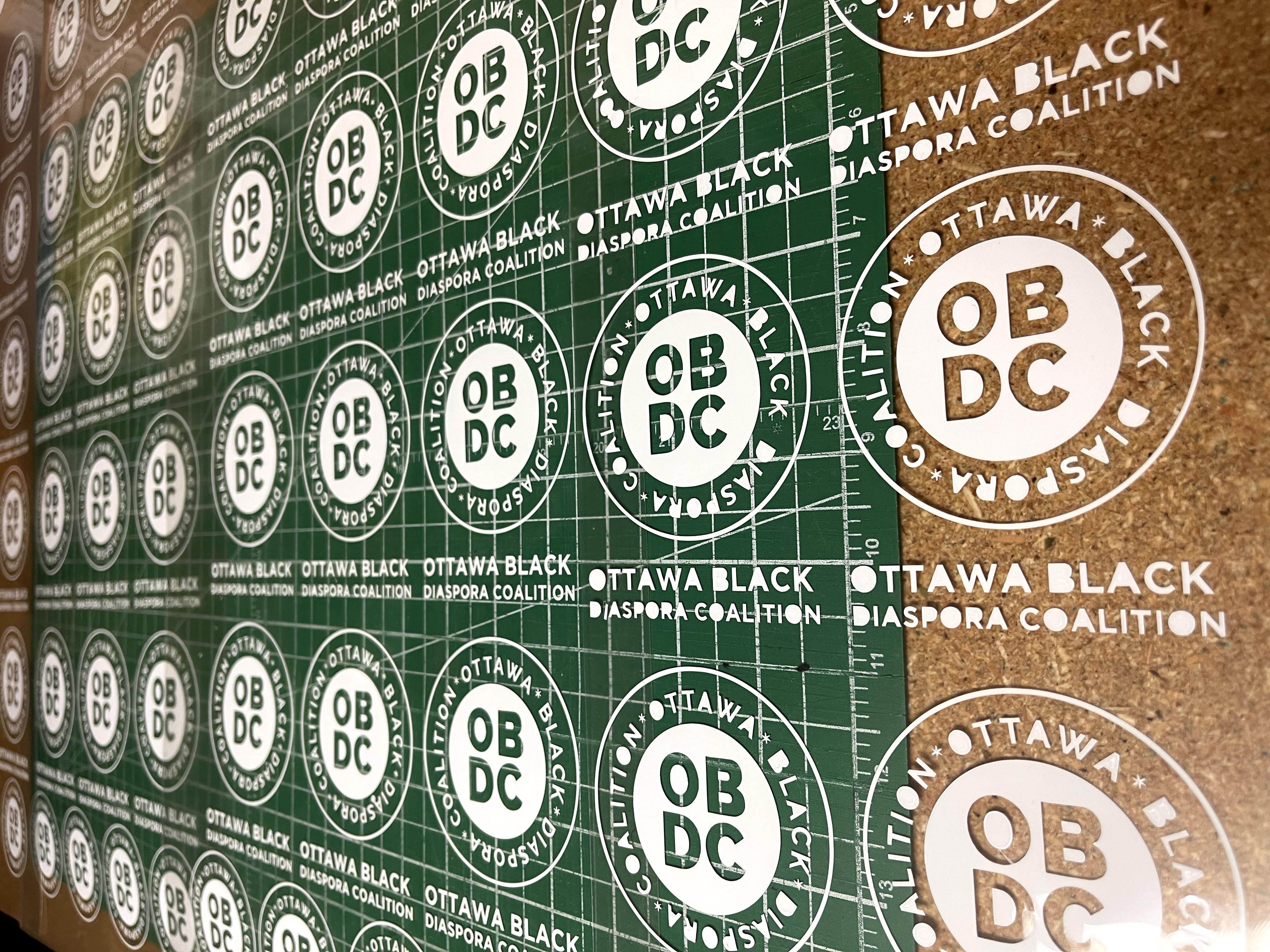 Sticker and decal sheet in production