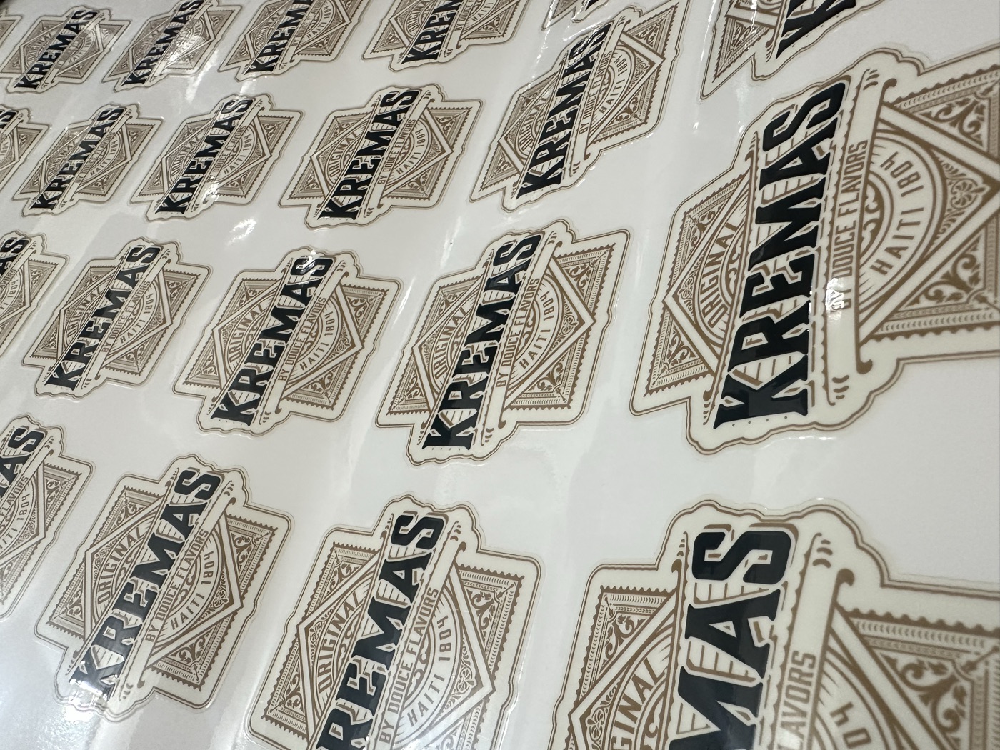 PVC vinyl and UV DTF sticker sample